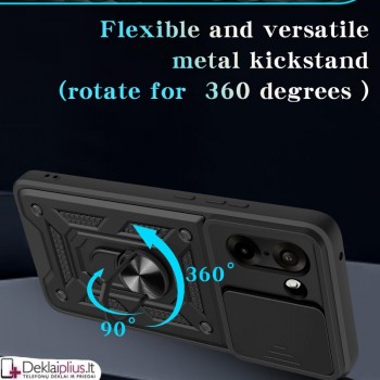5in1 smūgiams atsparus dėklas su žiedu ir kameros apsauga (Oneplus Nord Ce5)